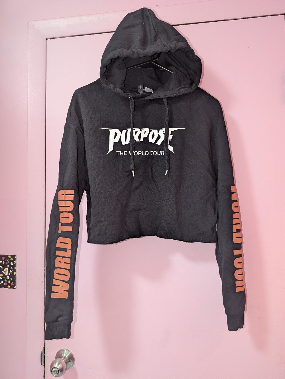 Justin Bieber Purpose Tour Cropped Hoodie